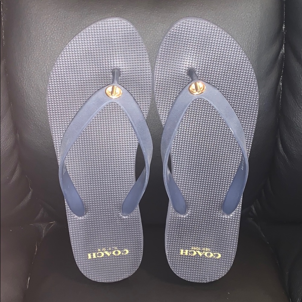 Navy Blue Coach Sandal